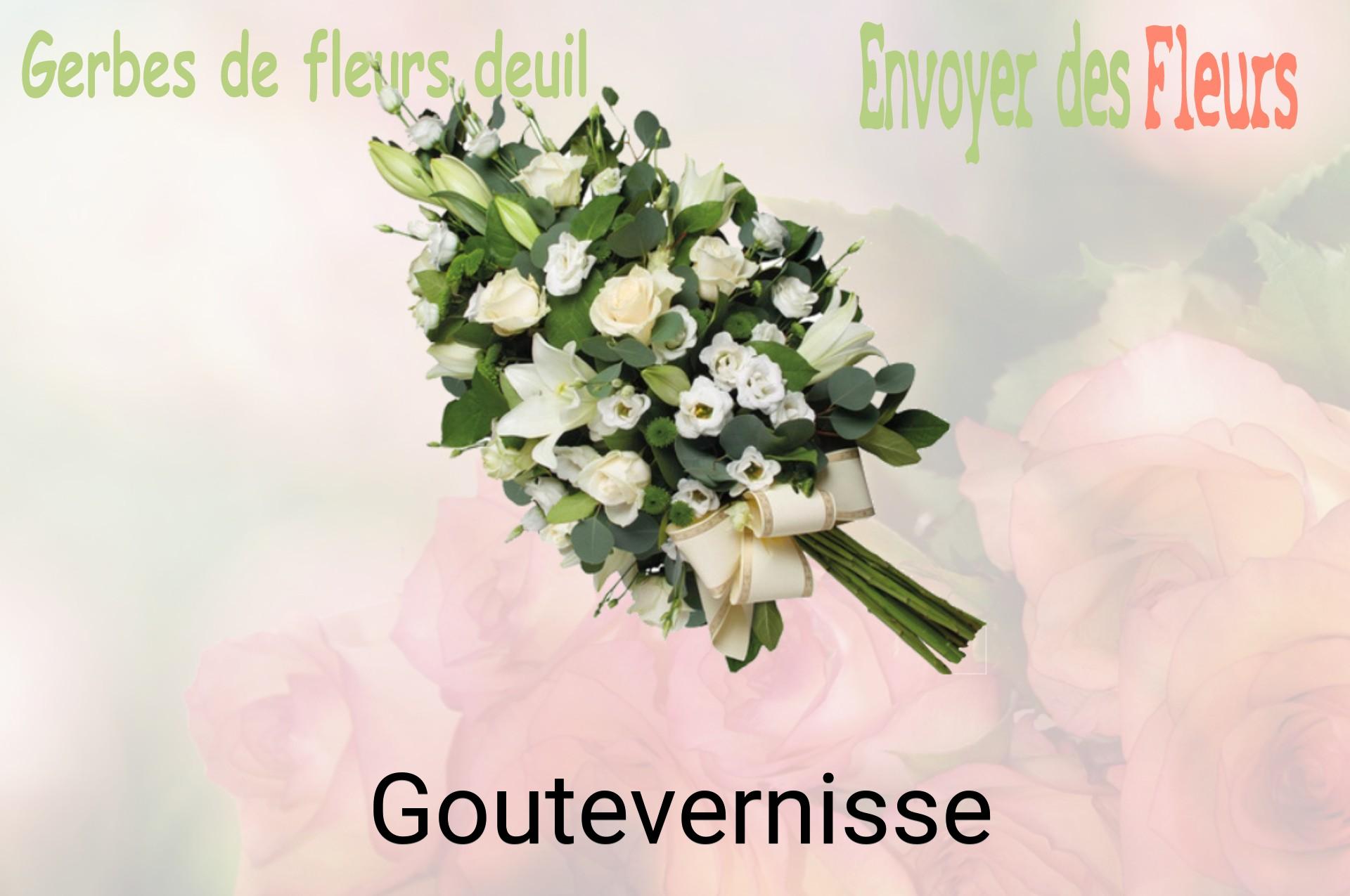 Gerbe de fleurs de deuil livrée à Goutevernisse